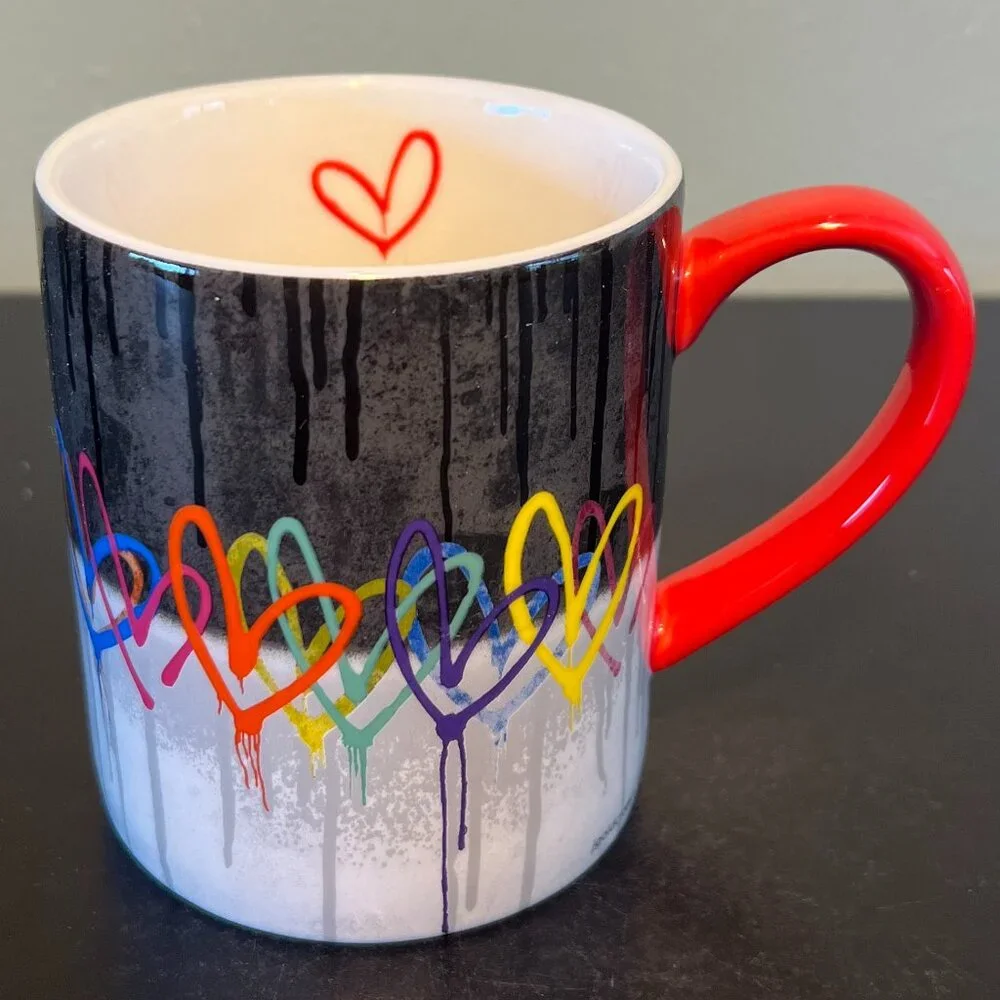 Lang BLEEDING HEARTS / LOVE WALL Ceramic Mug w/ Mural Artwork by James Goldcrown - Picture 1 of 15